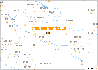 map of Orguse-Saunaküla