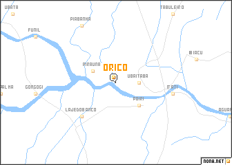 map of Oricó