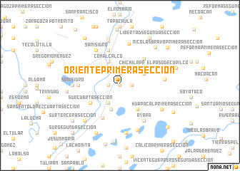 map of Oriente Primera Sección