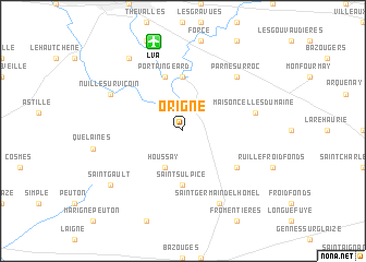 map of Origné