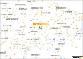 map of Ŏrimak-kol