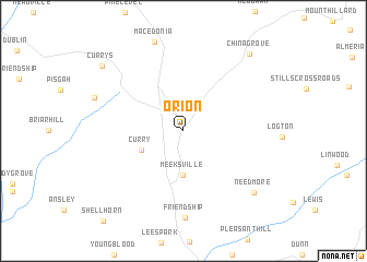 map of Orion