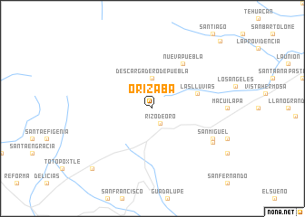 map of Orizaba