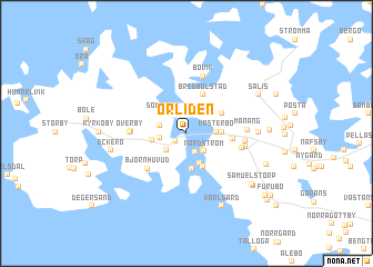 map of Örliden