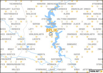 map of Orlík