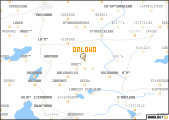 map of Orłowo