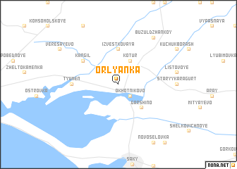 map of Orlyanka