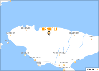 map of Ormanlı