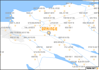 map of Örminge