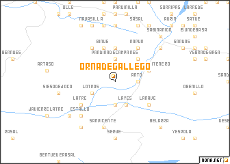 map of Orna de Gállego