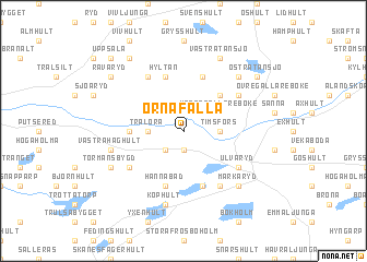 map of Örnafälla
