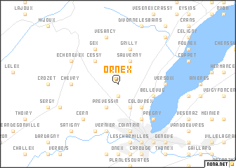 map of Ornex