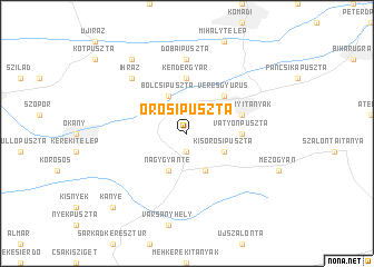 map of Orosipuszta