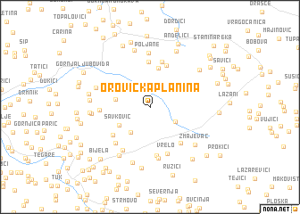 map of Orovička Planina