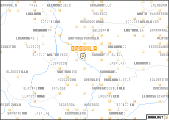 map of Orovila