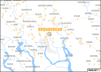 map of Oroworokwo