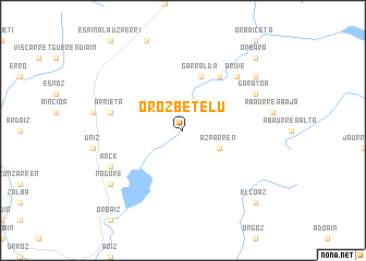 map of Oroz-Betelu