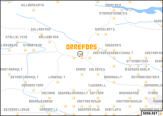 map of Orrefors