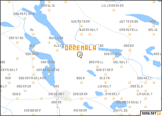 map of Orremåla