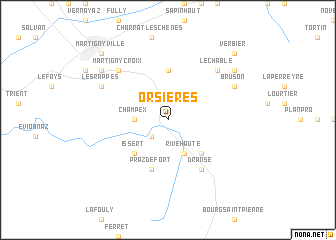 map of Orsières