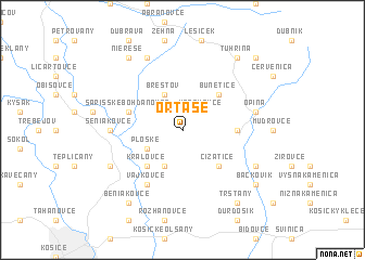 map of Ortáše