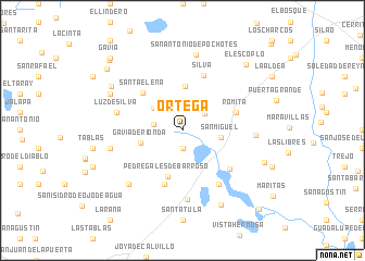 map of Ortega