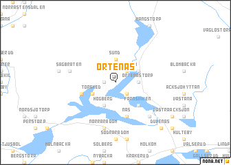 map of Örtenäs