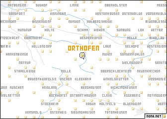 map of Orthöfen