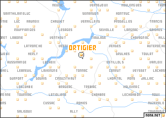 map of Ortigier