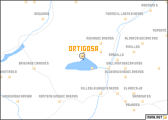 map of Ortigosa