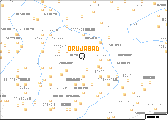 map of Orūjābād