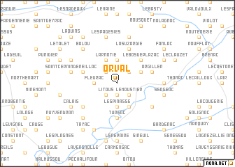 map of Orval