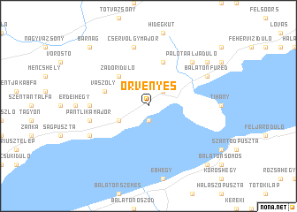 map of Örvényes