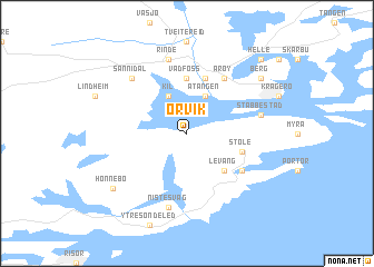 map of Ørvik