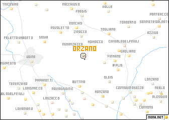 map of Orzano