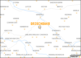 map of Orzechówka