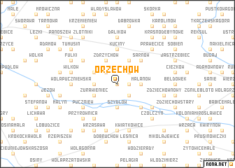 map of Orzechów