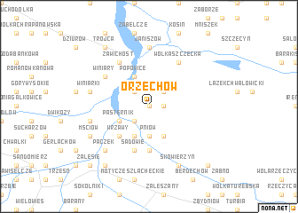 map of Orzechów