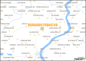 map of Osada Ostrowicka