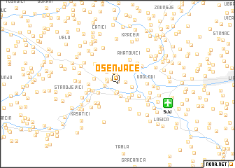 map of Osenjače