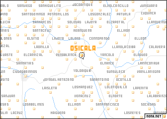 map of Osicala