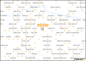 map of Ošíkov