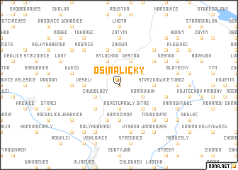 map of Osinaličky