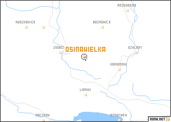 map of Osina Wielka