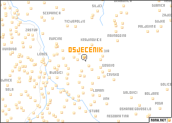 map of Osječenik