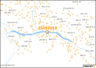 map of Oskoruša