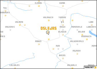 map of Ošlejas