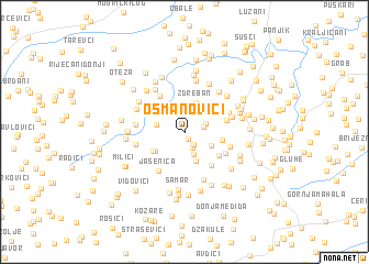 map of Osmanovići