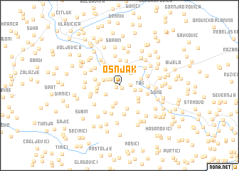 map of Ošnjak