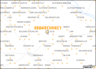 map of Osowiec Kmiecy